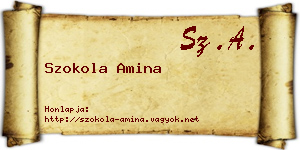 Szokola Amina névjegykártya